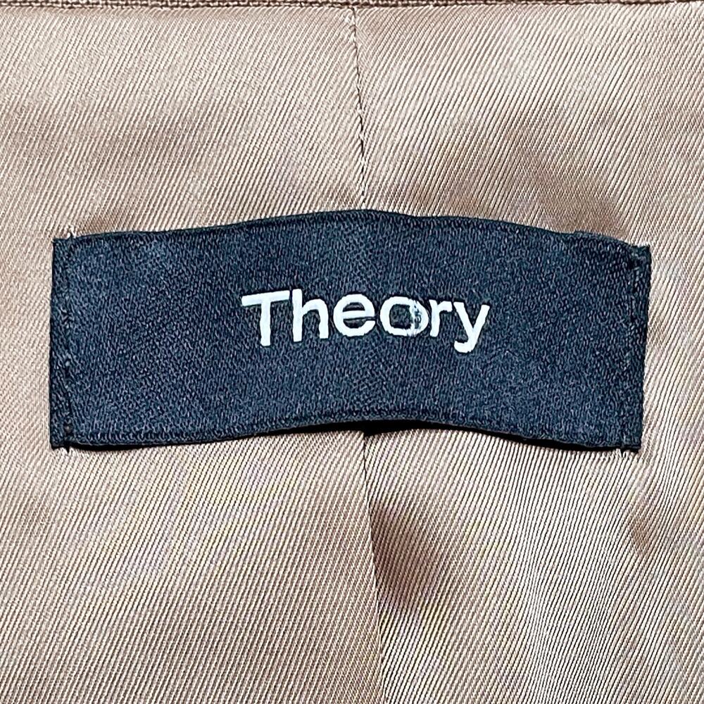 Theory NWOT Single-Breasted Blazer in Sevona Stretch Wool Truffle Size 6 - Picture 4 of 5